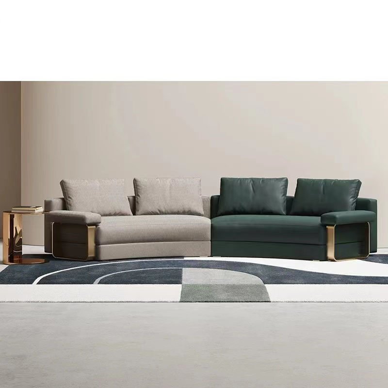 American style couches luxury living room sofas Set Designs Curved semicircular sofa set furniture