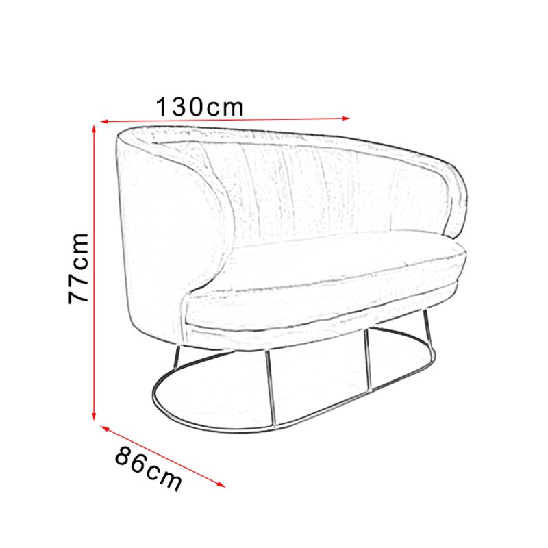 Modern Living Room Bedroom Pink Sofa Velvet Love Seat Sofa