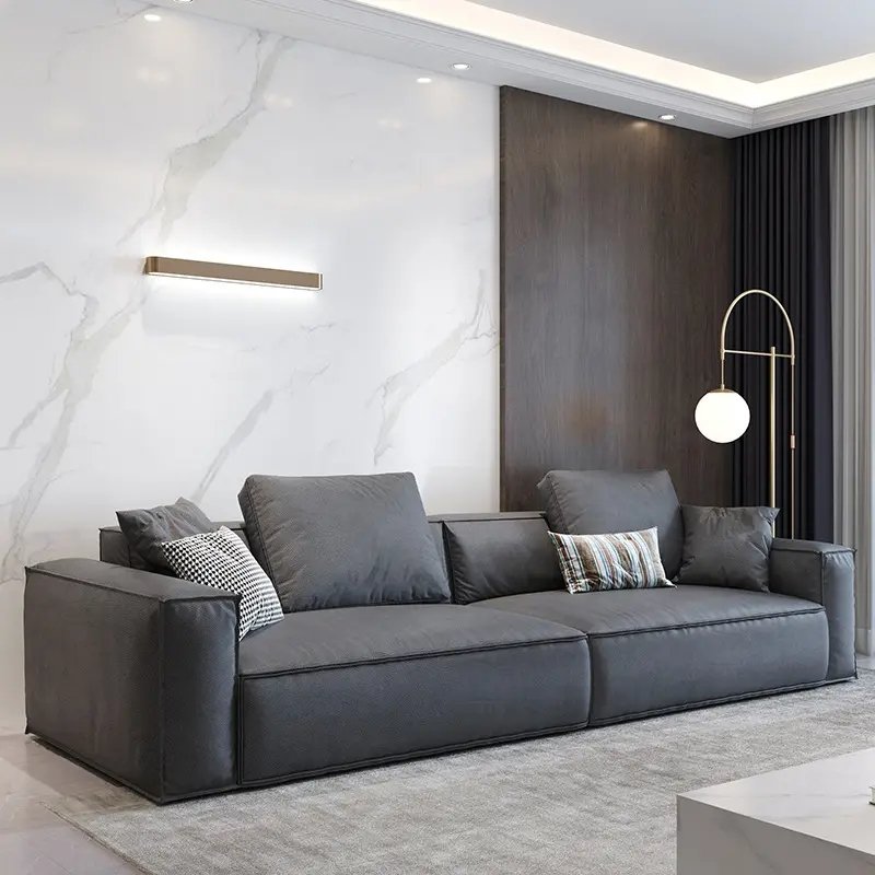 Comfortable Feather Sectional Sofa Leisure Sofas Set Living Room Furniture