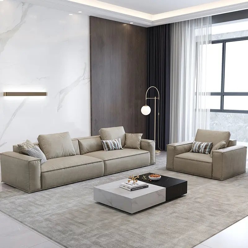 Comfortable Feather Sectional Sofa Leisure Sofas Set Living Room Furniture