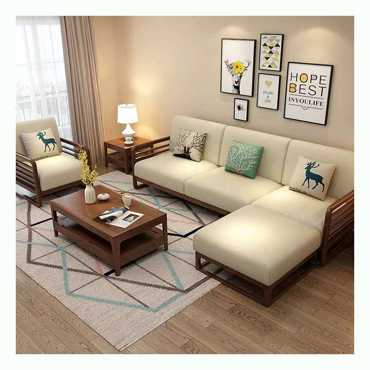 Factory direct price Antique Classic American Style Linen Fabric Living Room Sofa
