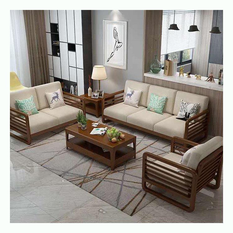 Factory direct price Antique Classic American Style Linen Fabric Living Room Sofa