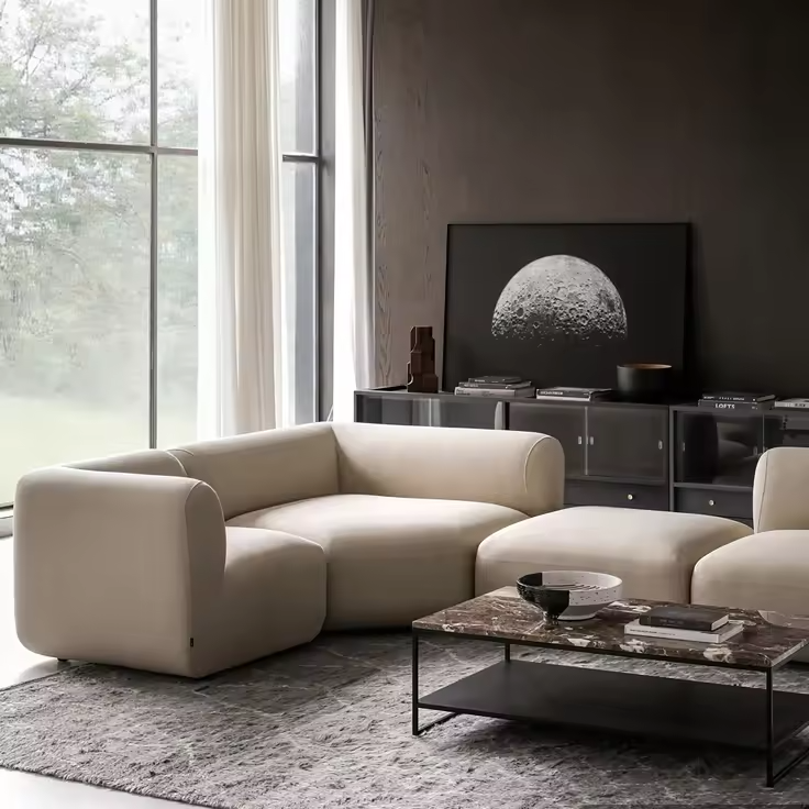 French Living Room Furniture Designer Cloud Sofa Modern Combination Sofa Living Room Sofa
