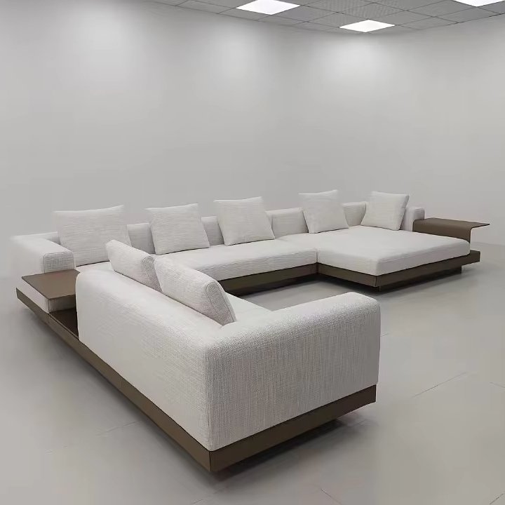 Customized high-end fabric down comfortable living room sofa furniture sectional corner modular sofa