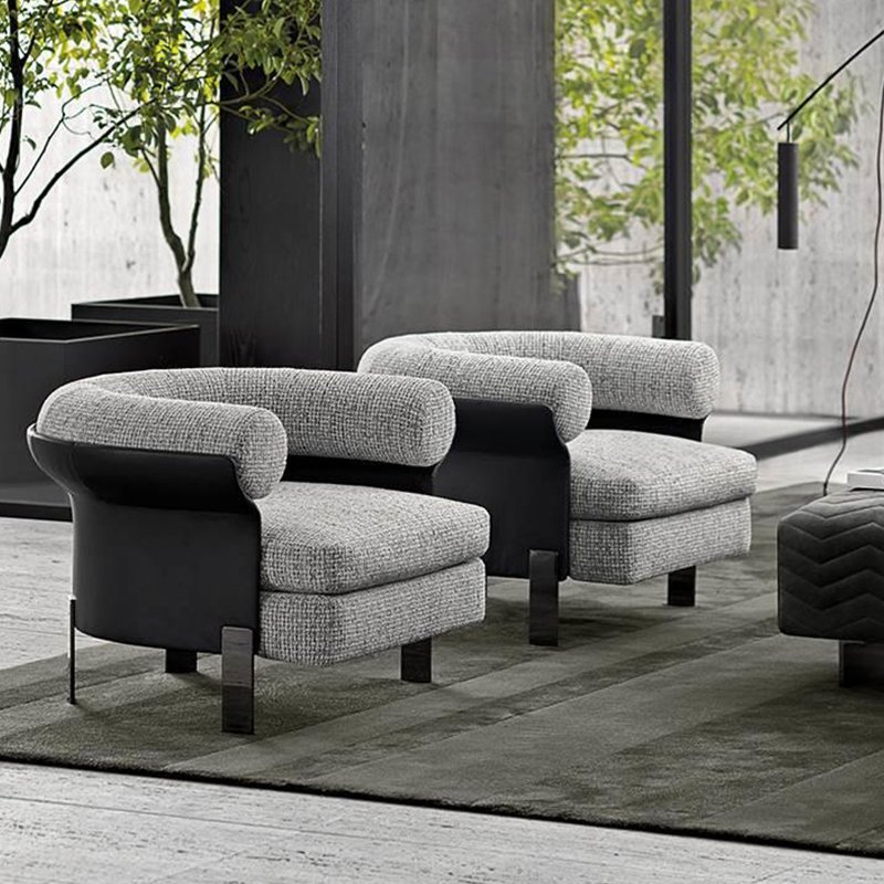 Factory custom minimalist soft sofa fabric Italian style sofa chair sofa set for furniture living room