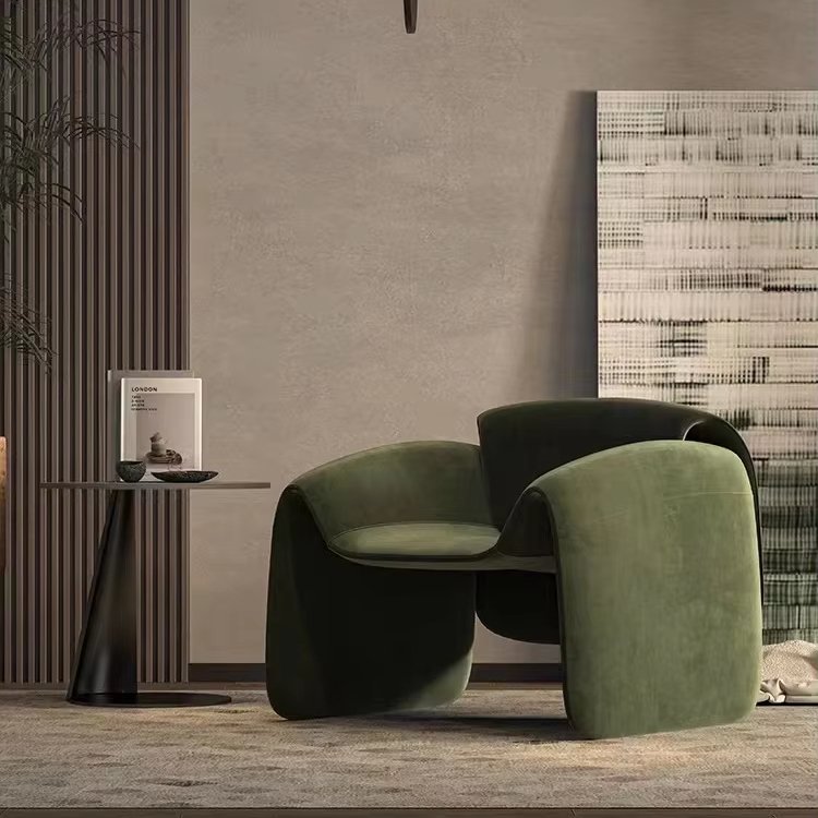 Italian Minimalist Single Sofa Chair High-End Netflix Designer Small Leisure Chair for Apartment Living Room