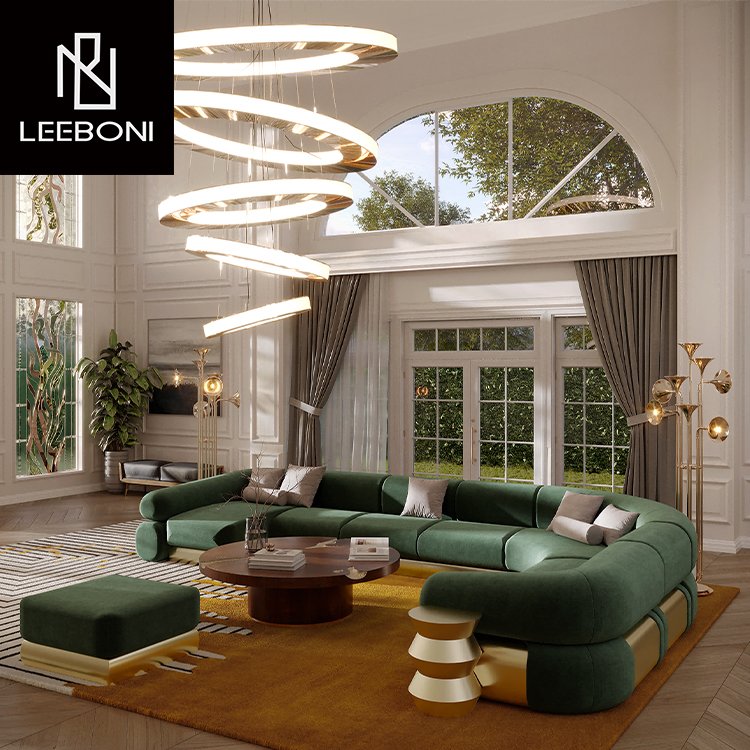 Manufacturer Hot Sale Custom Made Luxury Living Room Sofa Italian New Design Sectional Sofa Furniture Luxury Living Room Sofa