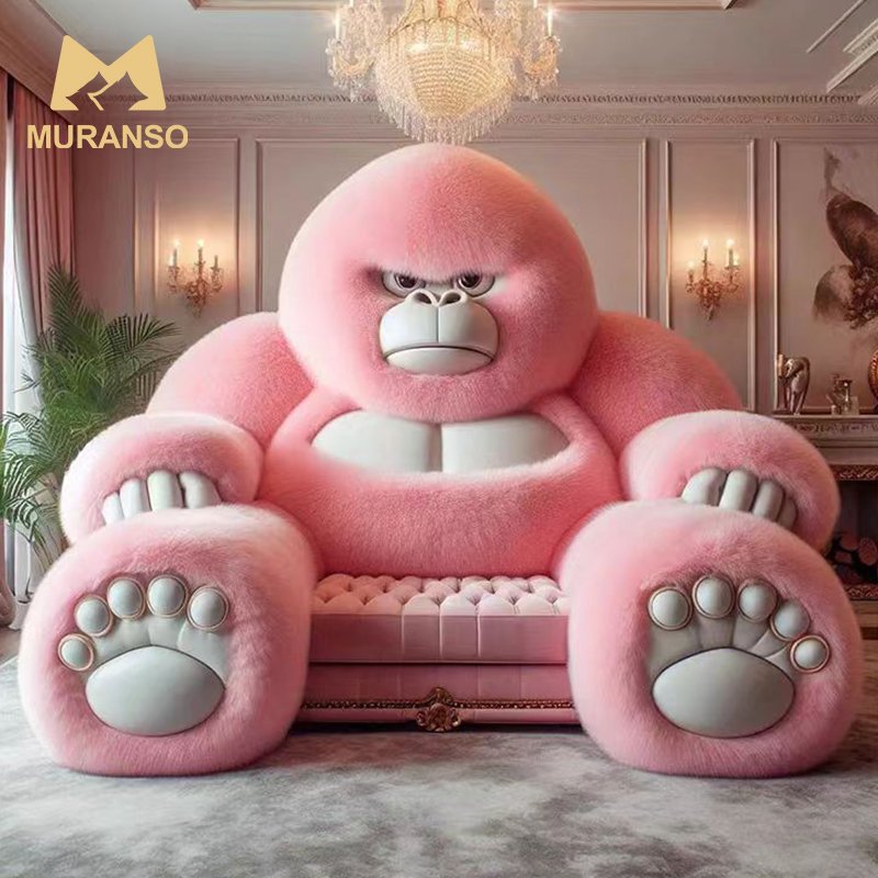 New arrival designer home furniture big monster sofa set gorilla shaped king kong sofa couch for living room