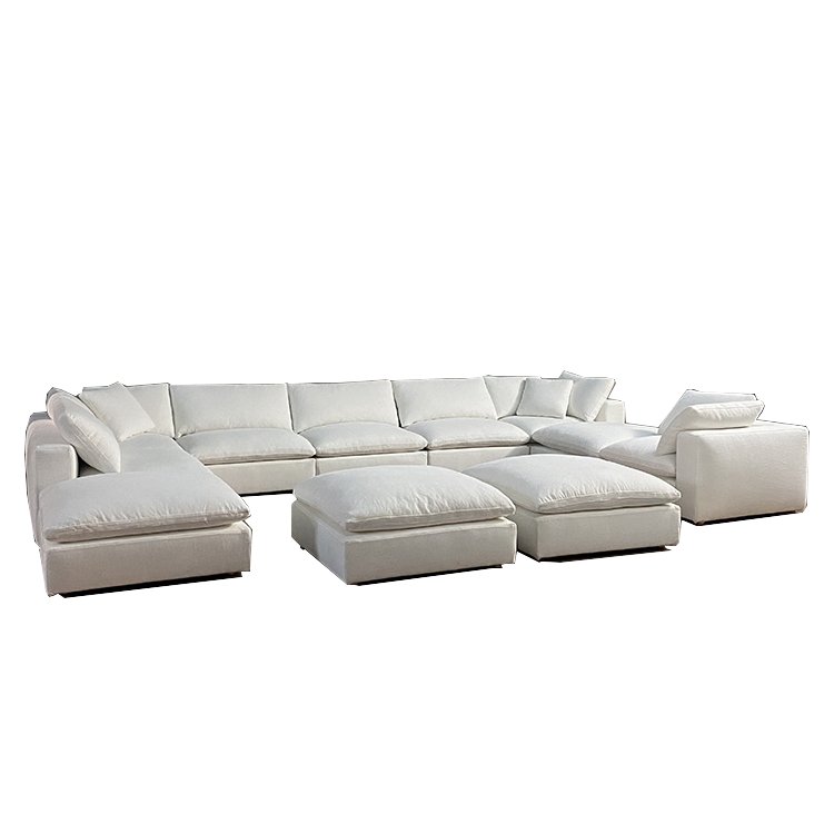 Online shopping modular couches luxury sofa set furniture modern living room sofas luxury high quality white linen sofa
