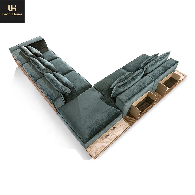 Latest designs three seater luxury velvet fabric couch living room sofas furniture for home