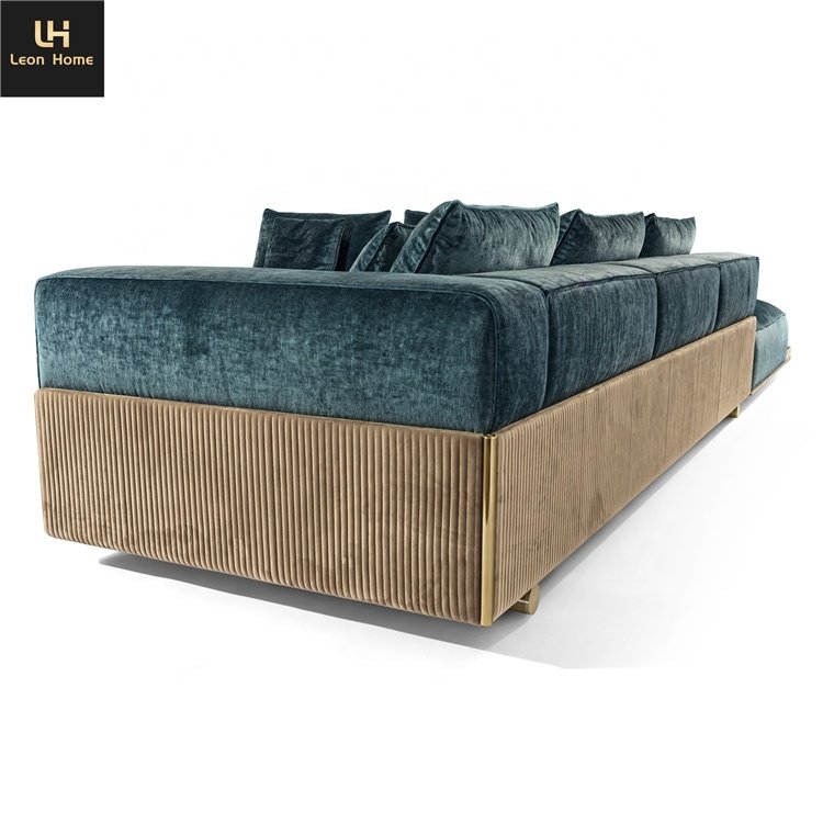 Latest designs three seater luxury velvet fabric couch living room sofas furniture for home