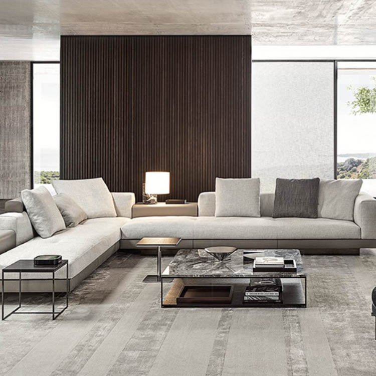 Orangefurn Villa Living Room Furniture U Shape Minimalist Big Living Room Sofa Living Room Interior Design Custom Sectional Sofa