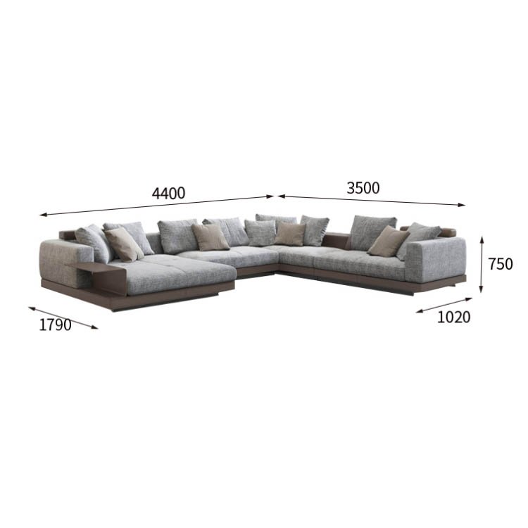 Orangefurn Villa Living Room Furniture U Shape Minimalist Big Living Room Sofa Living Room Interior Design Custom Sectional Sofa