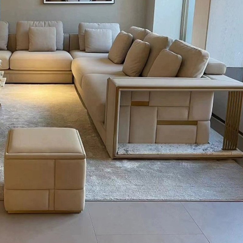 Luxury Custom Made Modern Villa Furniture Indoor Design Modular Sectional Sofa Set for Living Room or Office & Apartment