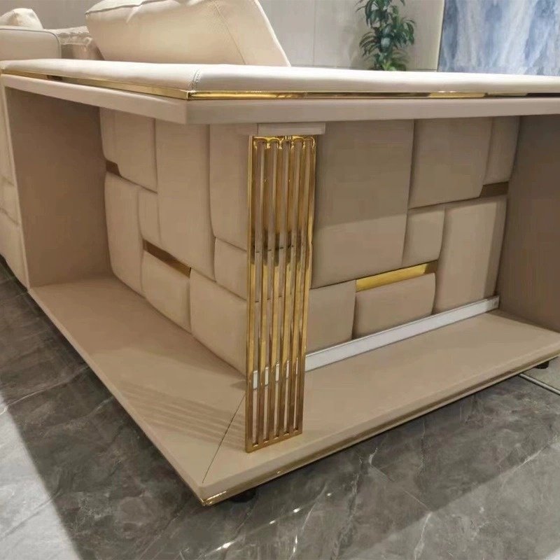Luxury Custom Made Modern Villa Furniture Indoor Design Modular Sectional Sofa Set for Living Room or Office & Apartment