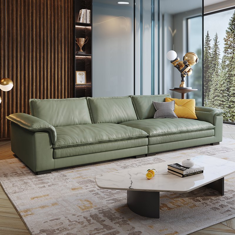 wholesale OEM genuine leather sofa 3 seater white couch living room sofas set sitting room furniture living room sofa