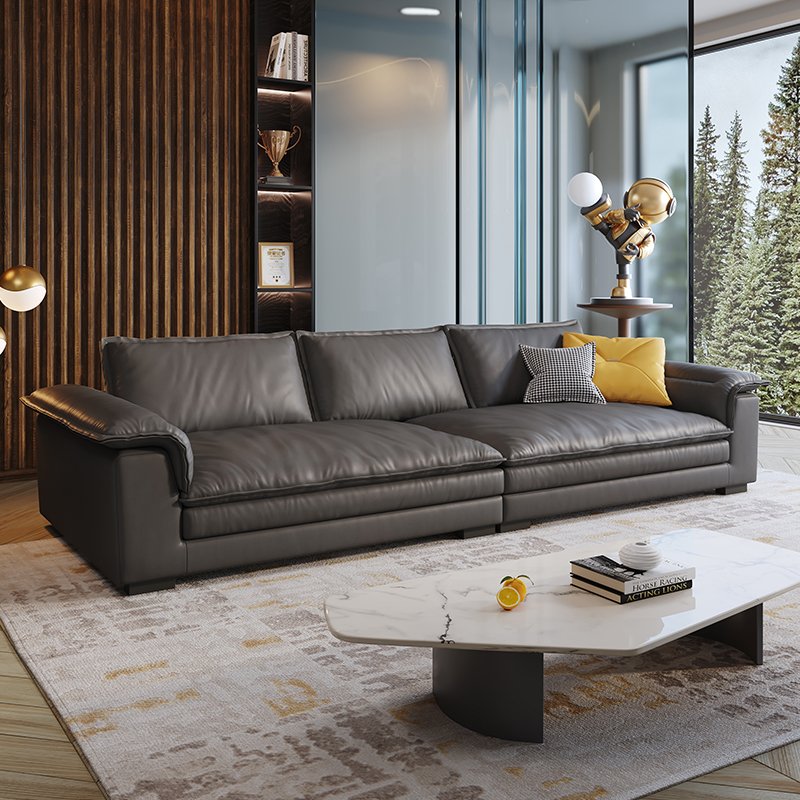 wholesale OEM genuine leather sofa 3 seater white couch living room sofas set sitting room furniture living room sofa