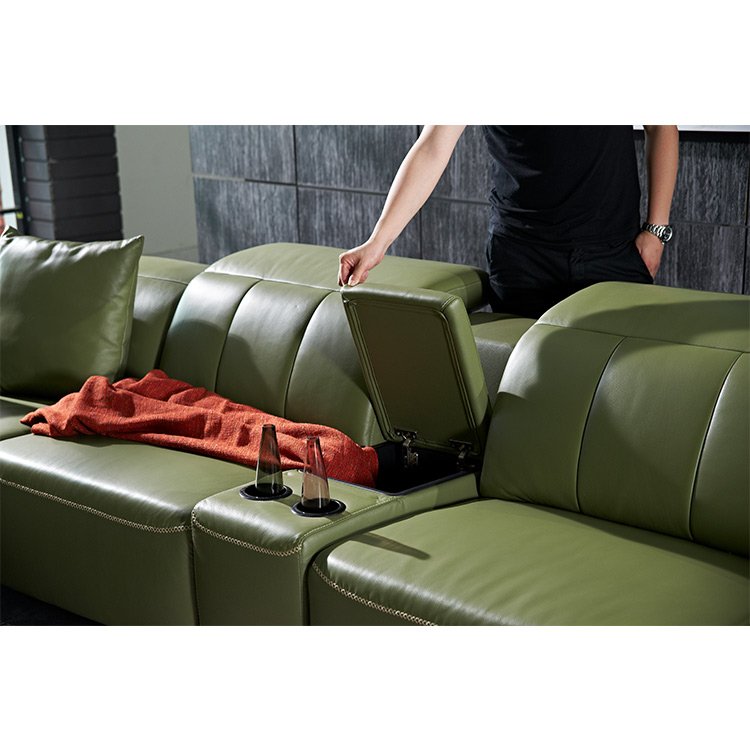 Natural And Comfortable Living Room Sofa Reclining Corner Sofa Leather Sofa