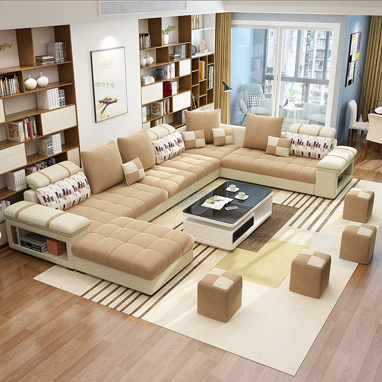 Factory Direct Price Sofa Customize High Density Sponge Fashion Fabric Living Room Furniture Sofa