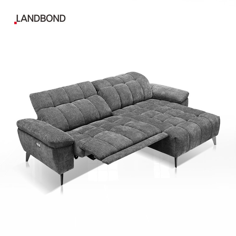 Modern Home Sofa Set Furniture Reclining Luxury Modern Flannel Fabric 3 Seater Electric Recliner Living Room Sofa