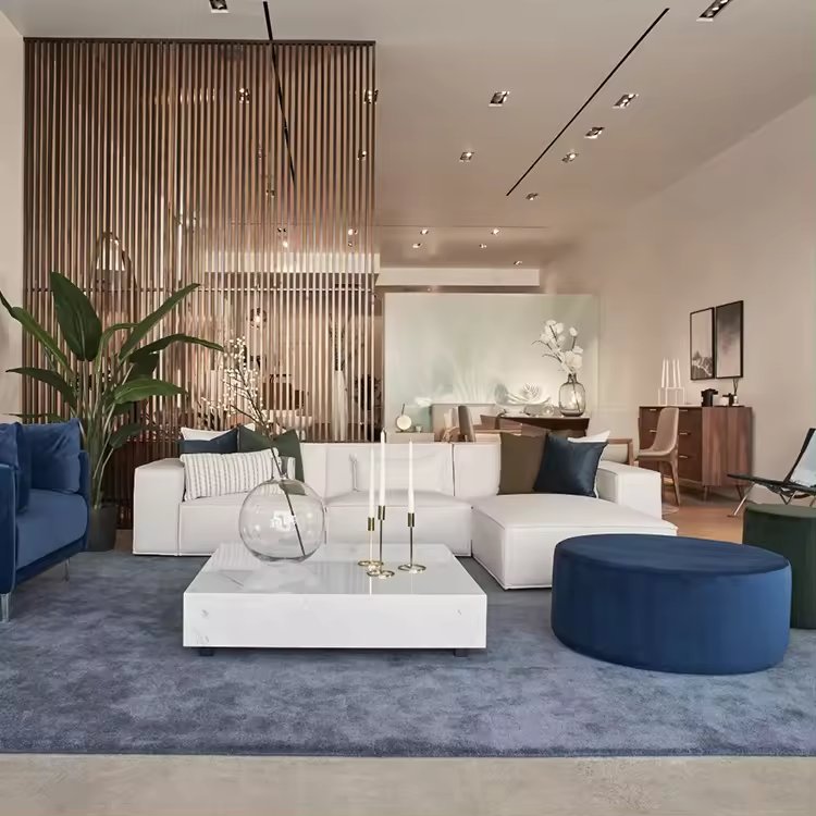 ATUNUS Nordic Modern Minimalism Living Room L shaped Combination Modular Sectional Sofa