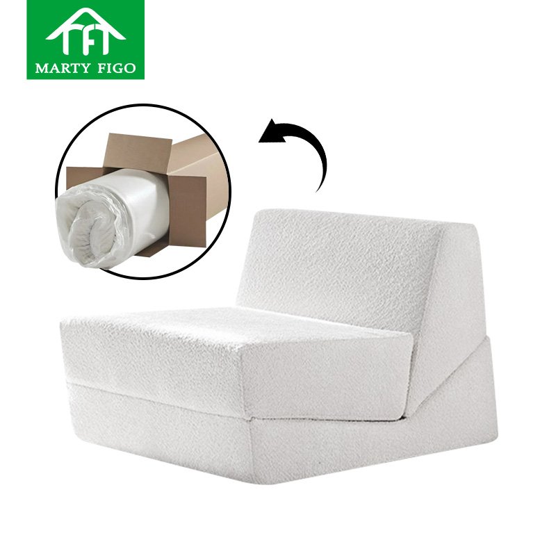 Modern compressed sponge lounge chair foldable leisure recliner sofa living room bedroom foam filled reclining soft floor sofa