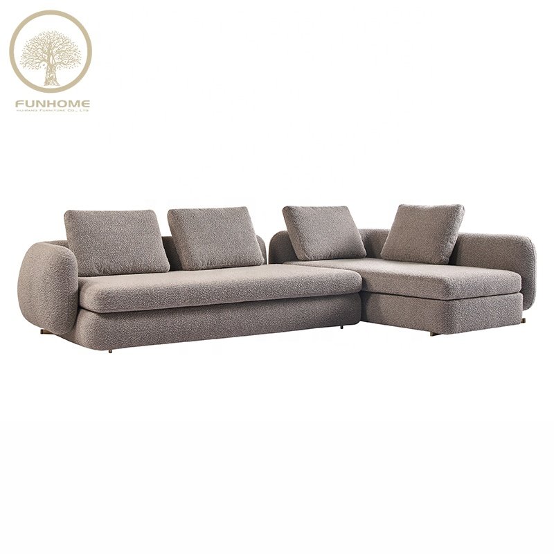 Hot Sale Living Room Sofa Nordic Modern L Shape Sofa Set Fabric L Shape Sofa for Living Room Furniture