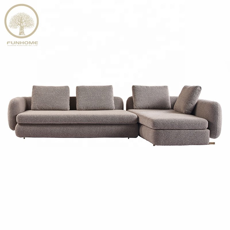 Hot Sale Living Room Sofa Nordic Modern L Shape Sofa Set Fabric L Shape Sofa for Living Room Furniture
