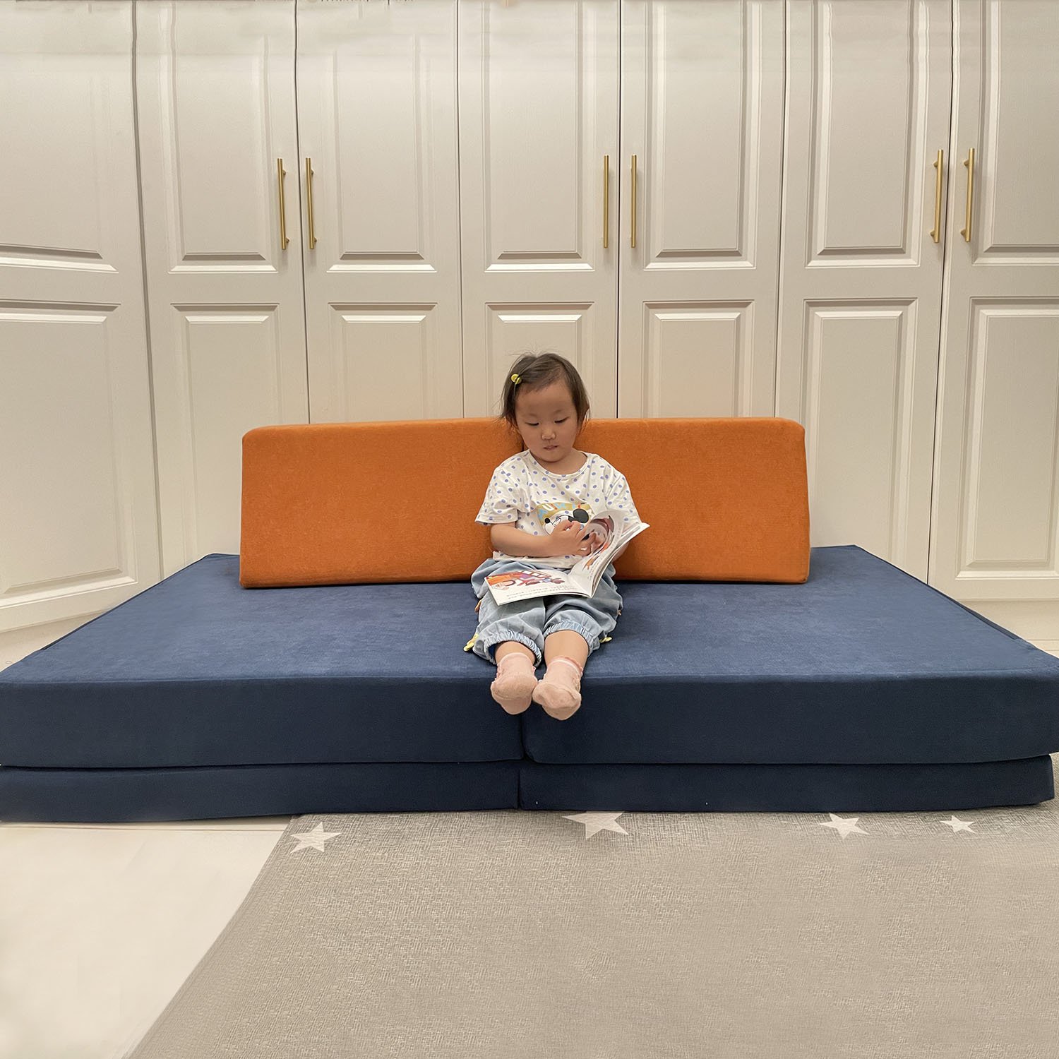 2022 New design Multi-functional comfortable kids play couch modular nugget couch