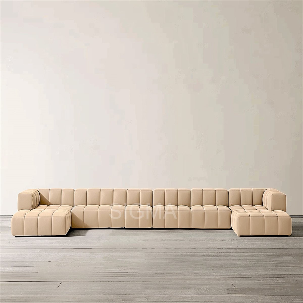 Custom High End Indoor Furniture New Style Couch Thick Luxury Sofa Fabric U Shape Modular Living Room Sofa