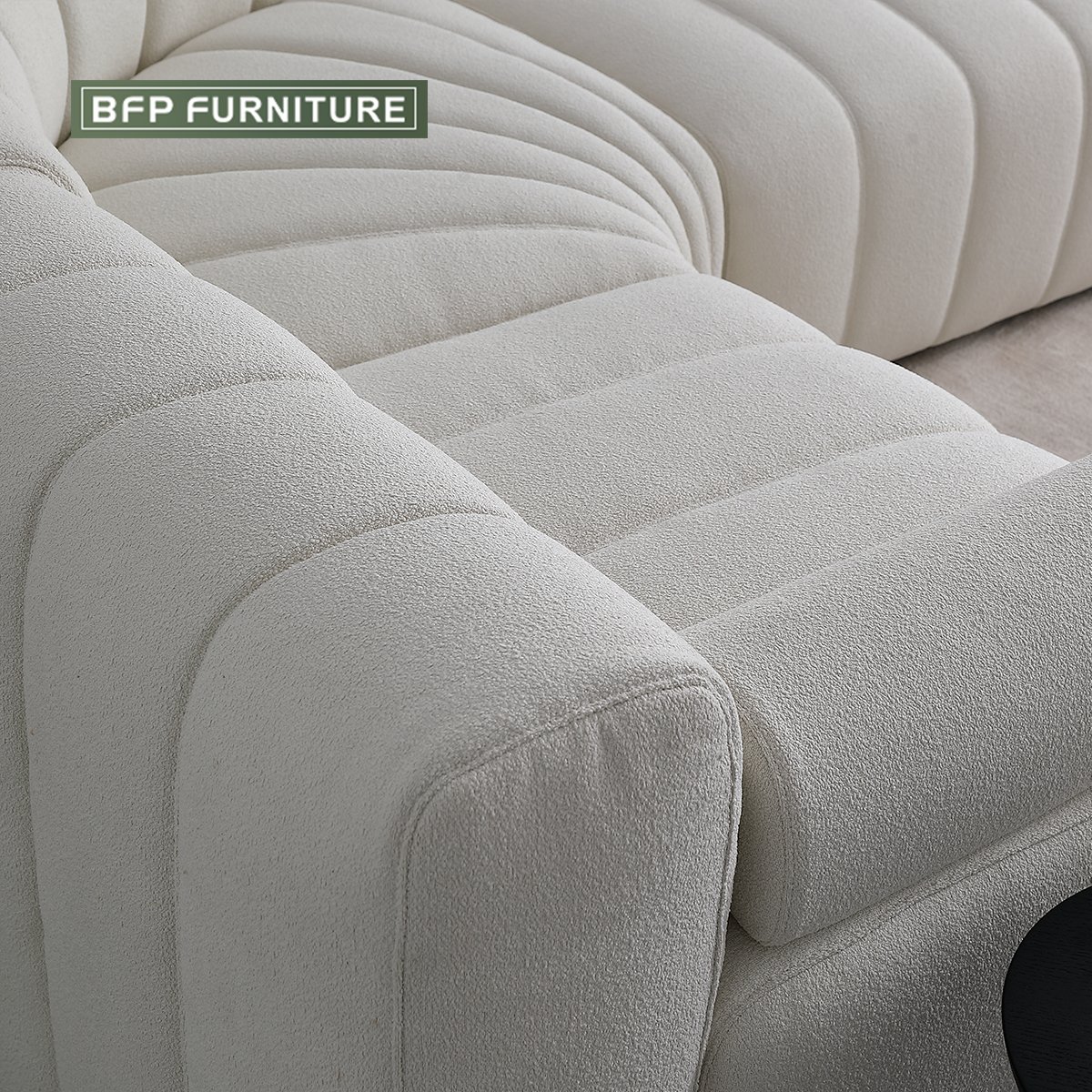 BFP Home Italian Modern Style Furniture Living Room Sofa Solid Wood Frame Cotton Fabric Uphplystery Modular DIY Sofa Set