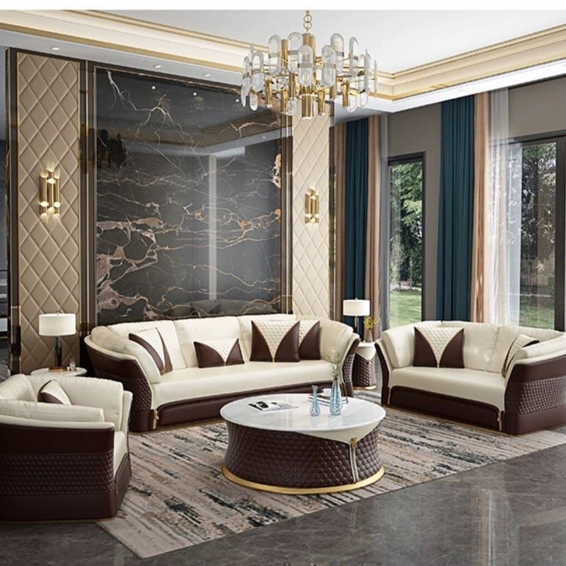 living room sofa set modern furniture philippines leather sofa set Italian beauty salon sectional luxury couch