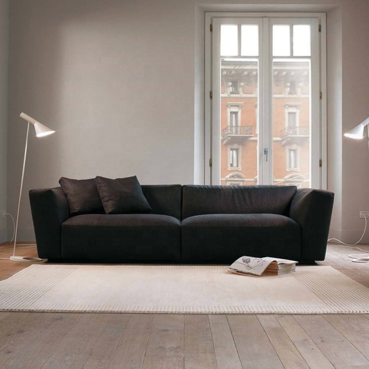 Modern style soft sofa stain resistant sofa fabric minimalist design living room sofa furniture set