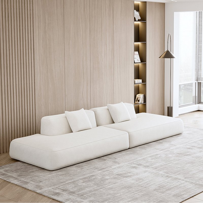 Modern Nordic Leather Boucle Fabric Modular Sofas Sets Couch Living Room Sofas Simple Sectional Corner Sofa
