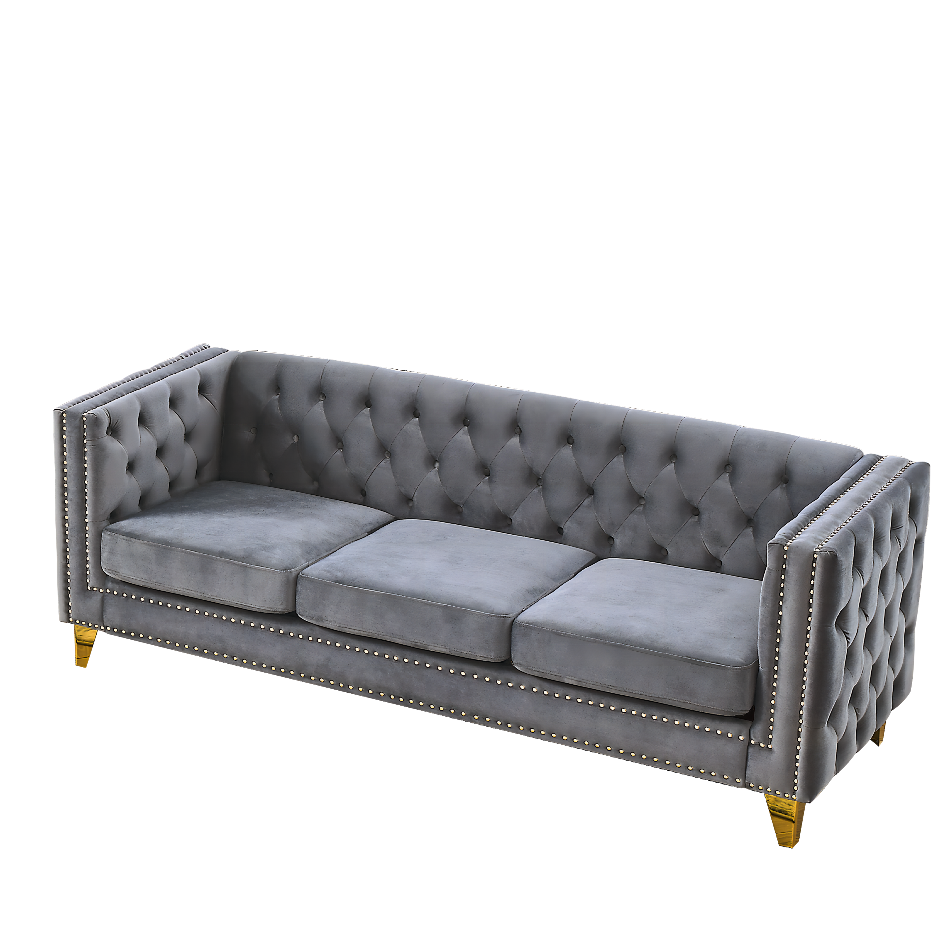 Living Room Upholstered Sofa with velvet