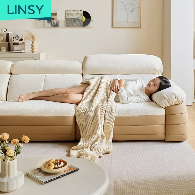 Linsy Modern Furniture Living Room Sofa Fabric Sofa