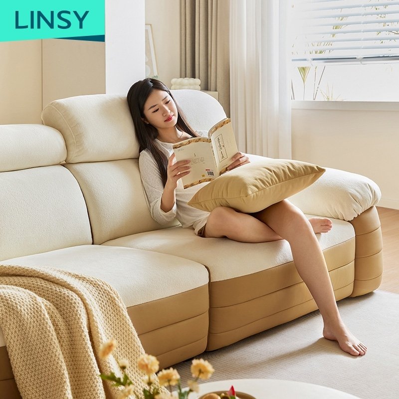 Linsy Modern Furniture Living Room Sofa Fabric Sofa