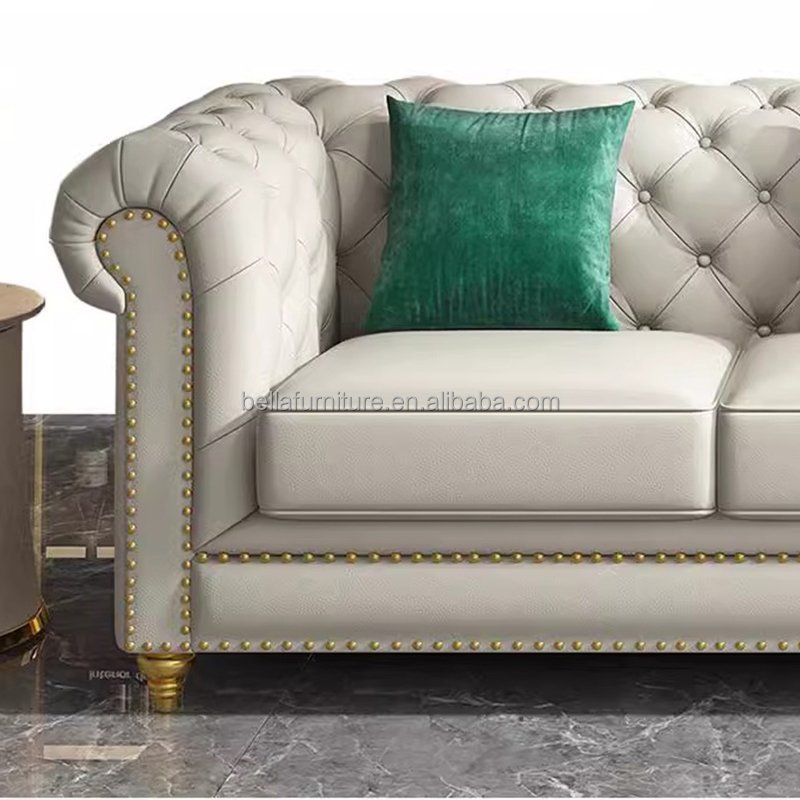 Modern minimalist light luxury style designer furniture luxury fashion selling set leather sofa living room sofa