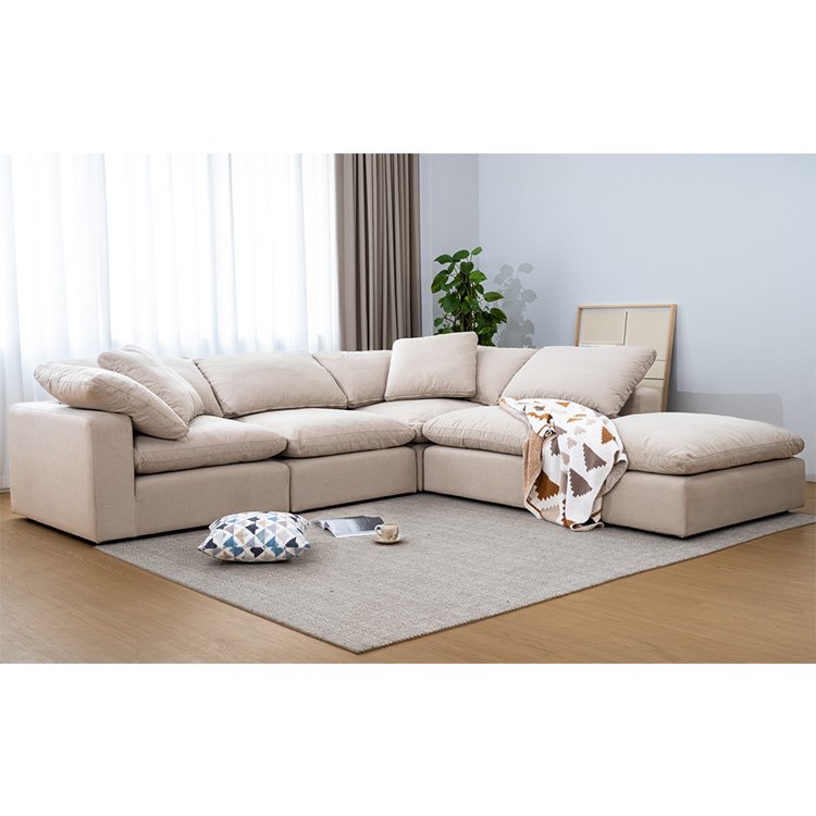 Customizable L-Shaped Living Room Sofas Sectional Modular Corner Sofa for Stylish Home Decor