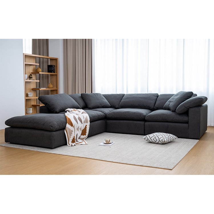 Customizable L-Shaped Living Room Sofas Sectional Modular Corner Sofa for Stylish Home Decor