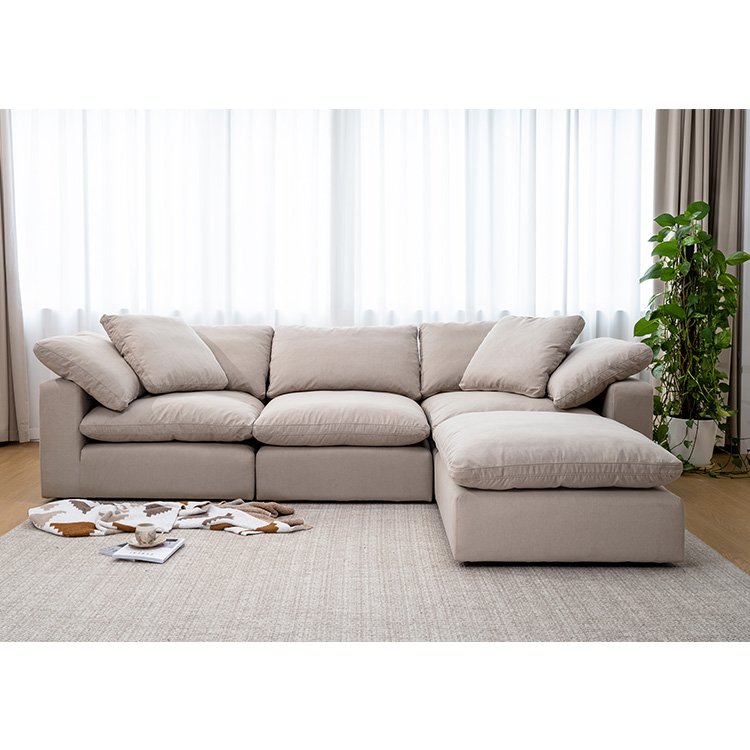 Customizable L-Shaped Living Room Sofas Sectional Modular Corner Sofa for Stylish Home Decor
