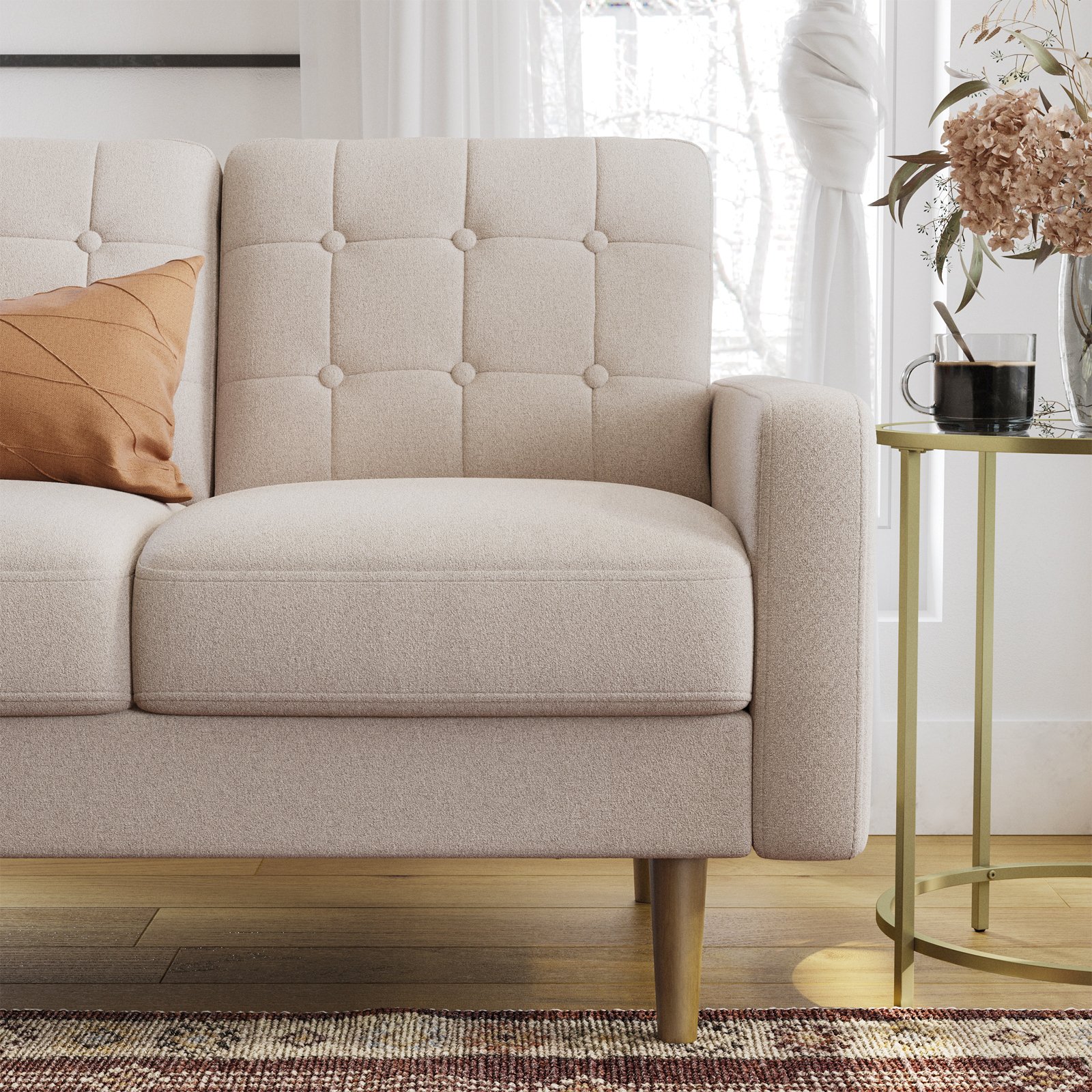 VASAGLE Furniture Factory Living Room Sofa 2 Seaters Velvet Surface Couch Designs sofas