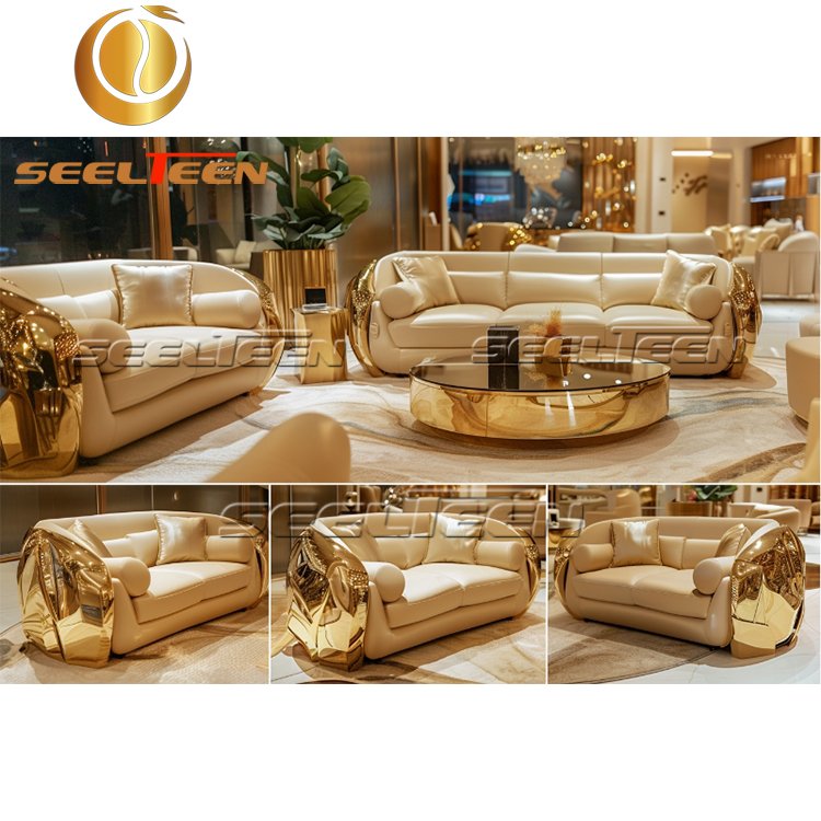 Home furniture decor popular designer style living room furniture sofa set with side table