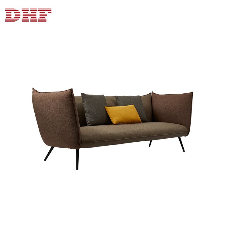 DHF Soft Comfortable Fabric Seat Wooden Relaxing Sitting Room Furniture Living Room Modern Sofa