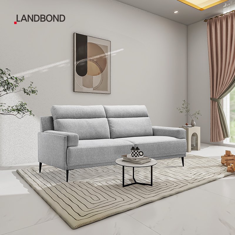 High Loading 3 seater White fabric sofa modern luxury wooden sofa set furniture living room sofa set furniture