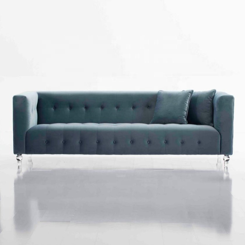 Factory direct Wholesale modern European design sofa set factory provided living room sofas with acrylic legs