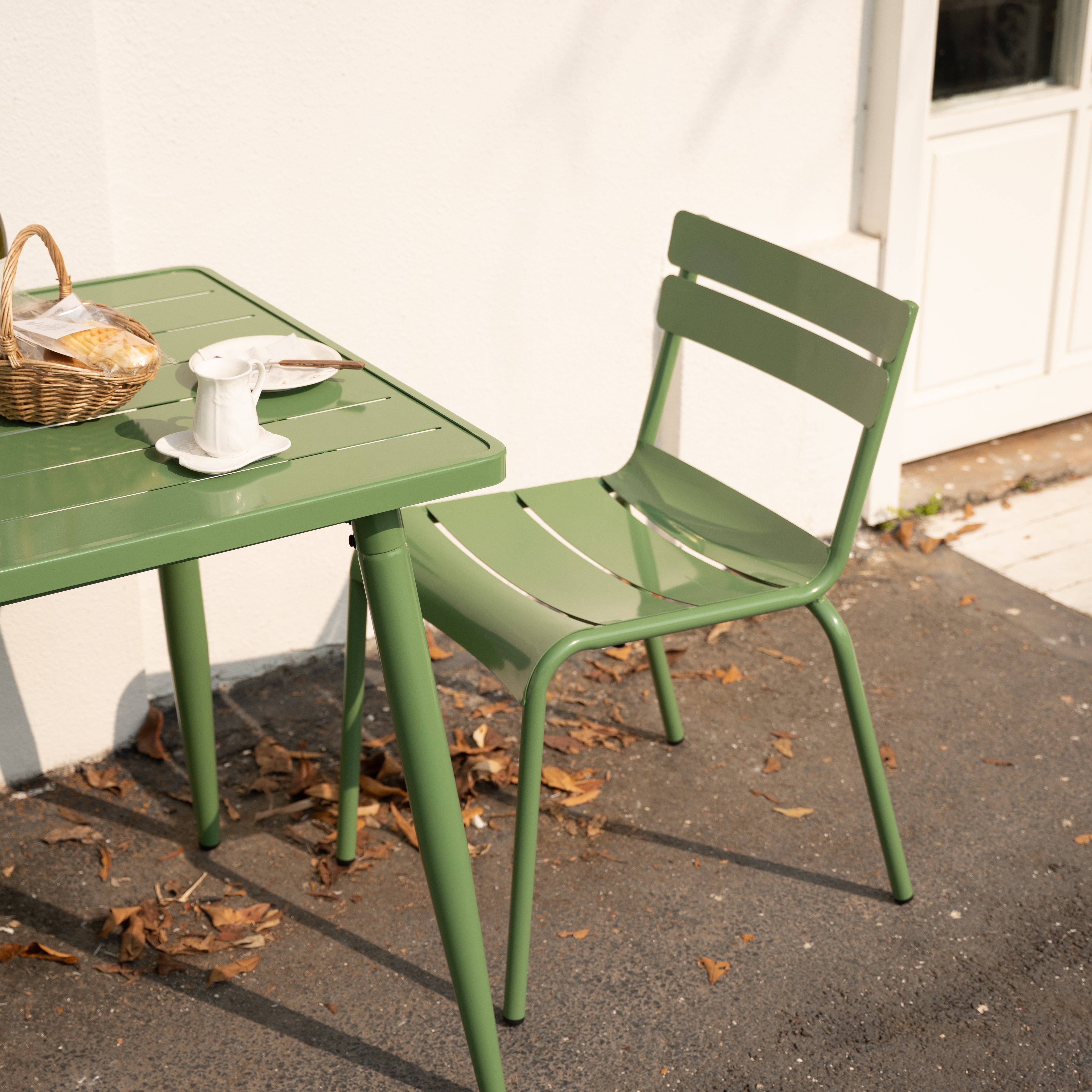 Simple Design Square Cafe Table Restaurant Dining Table Metal Dining Table with Top
