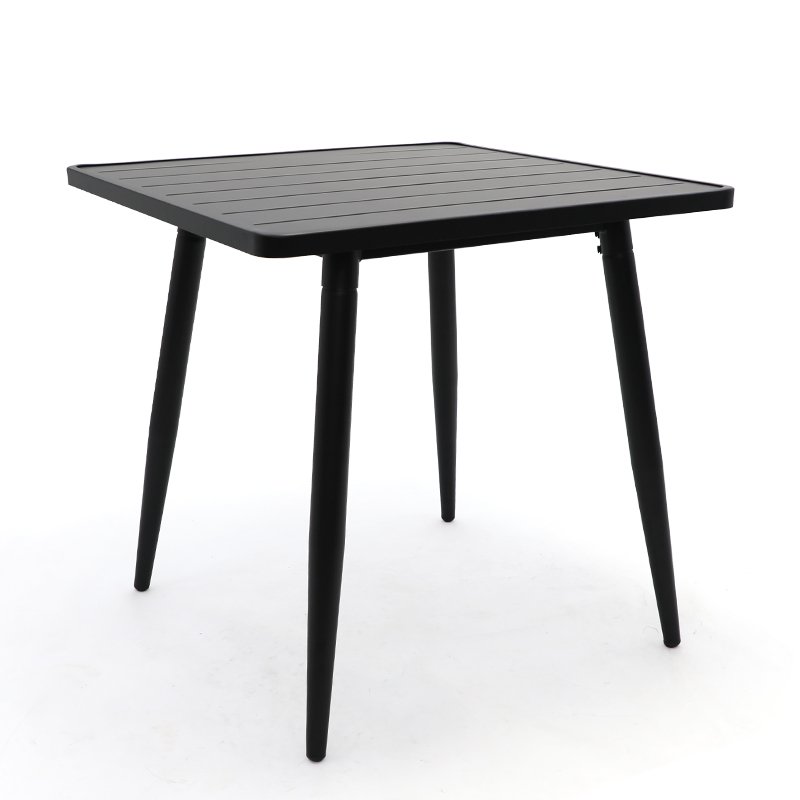 Simple Design Square Cafe Table Restaurant Dining Table Metal Dining Table with Top
