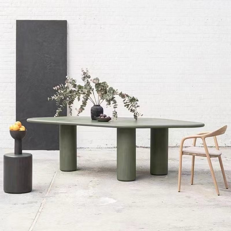 Nordic modern simple restaurant irregular cloud shaped solid wood table office conference table