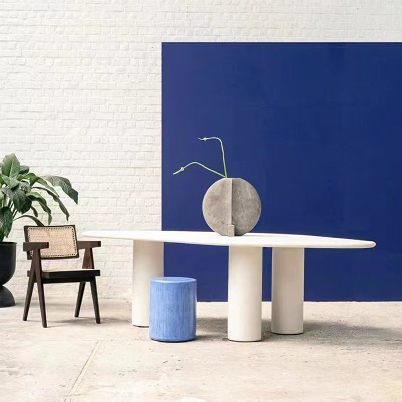Nordic modern simple restaurant irregular cloud shaped solid wood table office conference table